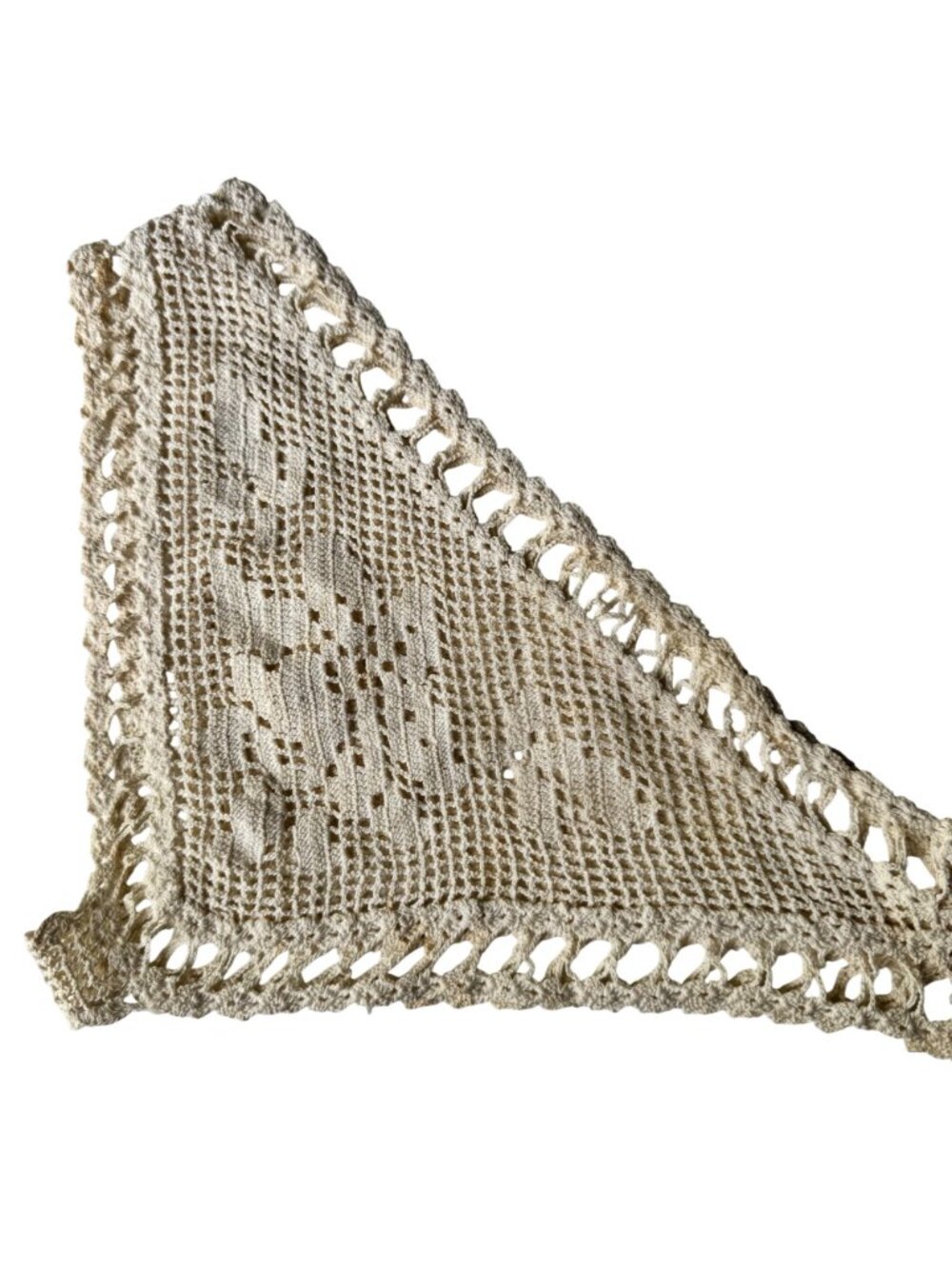 Antique Victorian Edwardian Handmade Womens Crocheted Camisole Lace Yoke Collar - Picture 11 of 14
